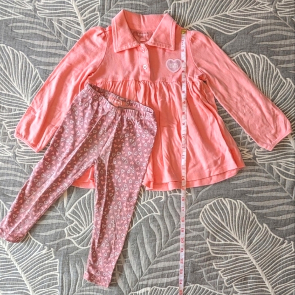BCBGirls 100% Cotton Toddler Girl Long Sleeve Shirt Top & Matching Pants